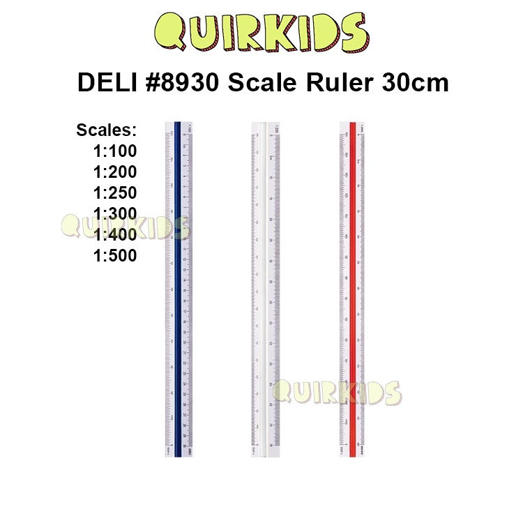 Deli [8930] Scale Drafting Ruler 30cm | Shopee Philippines