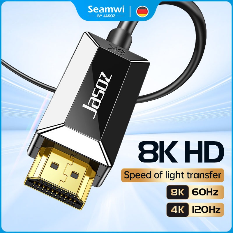 8K 4K Fiber Active Optic HDMI 2.1 Cable 40ft / 12m, 8K@60Hz 4K@120Hz