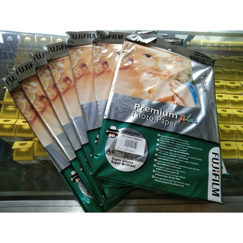 Fujifilm Premium plus Photo paper A4 size Rc Linen/RC Satin 260gsm ...