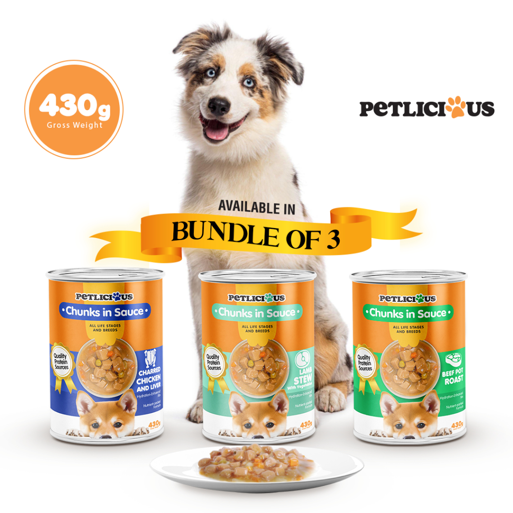 Petlicious Chunks in Sauce Adult Dog and Puppy Wet Food Can Beef Liver ...