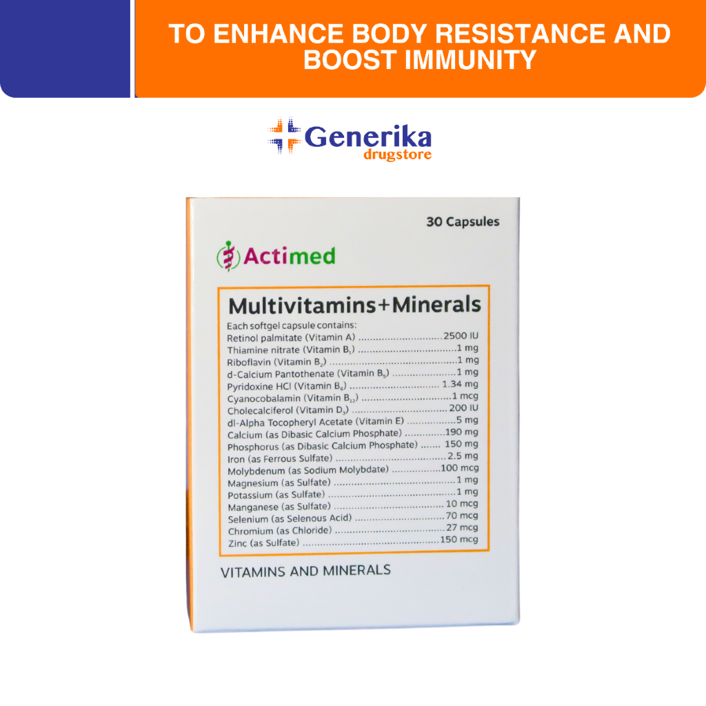 Actimed Multivitamins + Minerals Softgel | Shopee Philippines
