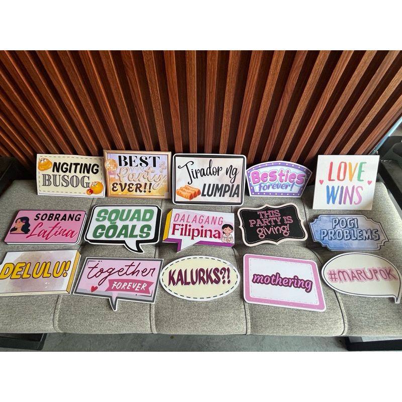15pcs Set Photobooth Props 3mm LITE Sintraboard Unique Modern Designs ...