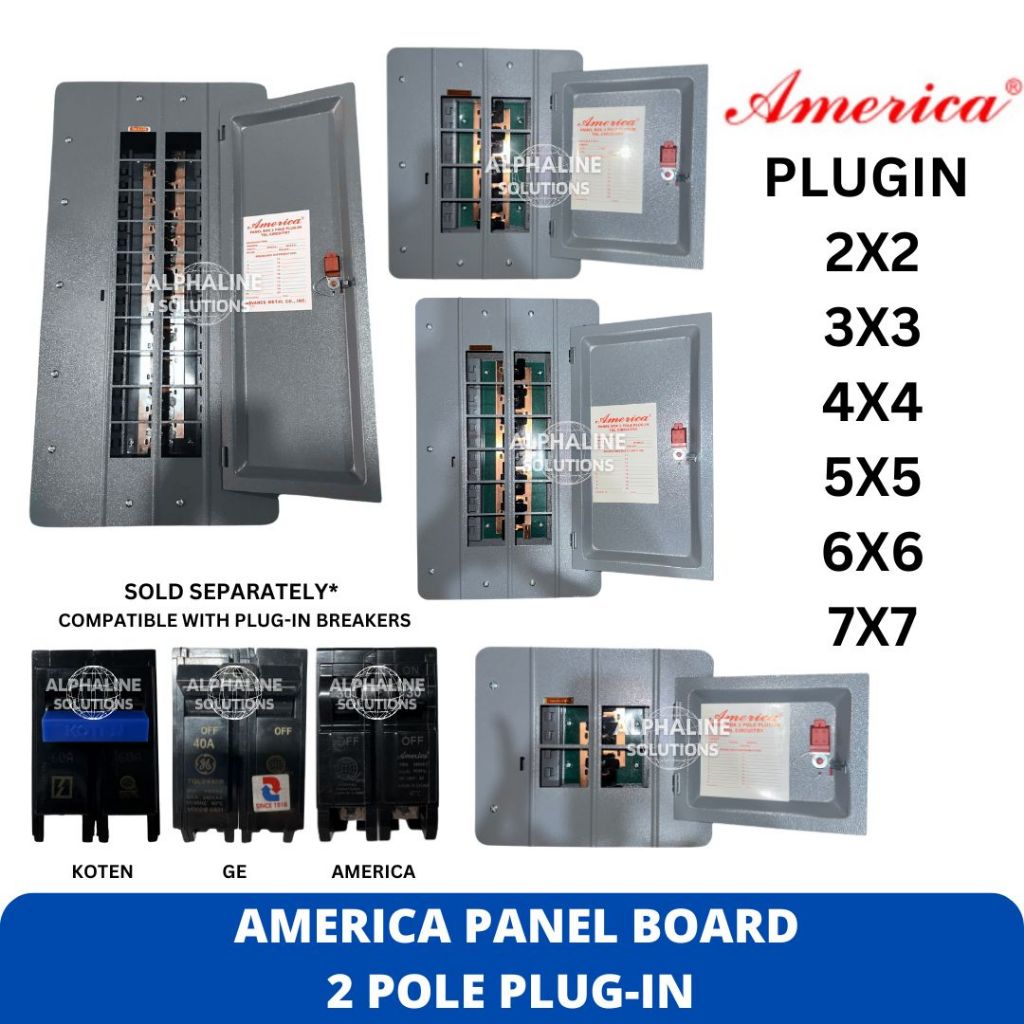 America PLUG-IN Panel Board/Box Branches 4,6,8,10,12,14 Holes TQL ...