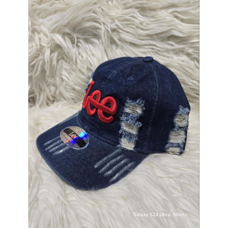 lee denim tattered cap for men and women | Shopee Philippines