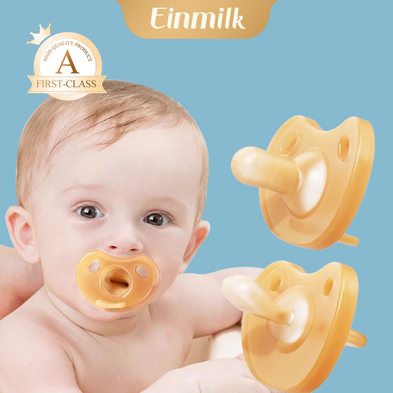 Einmilk Baby Pacifier Super Soft Silicone Newborn Pacifier Anti-colic ...