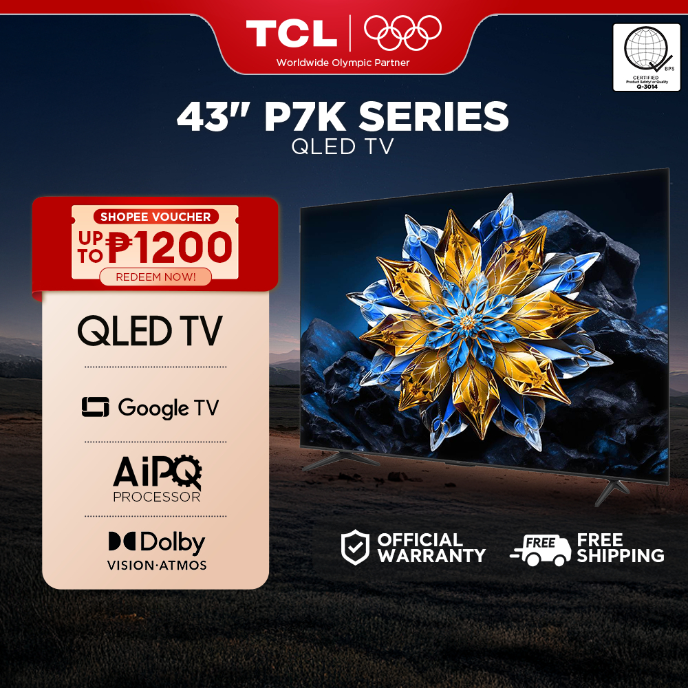 TCL P7K Series QLED TV, Google TV, Google Assistant, 4K HDR, AIPQ ...