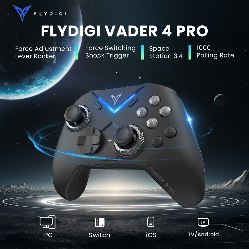 Flydigi VADER 4 Pro Game Handle Force Feedback Six-Axis RGB Customize ...