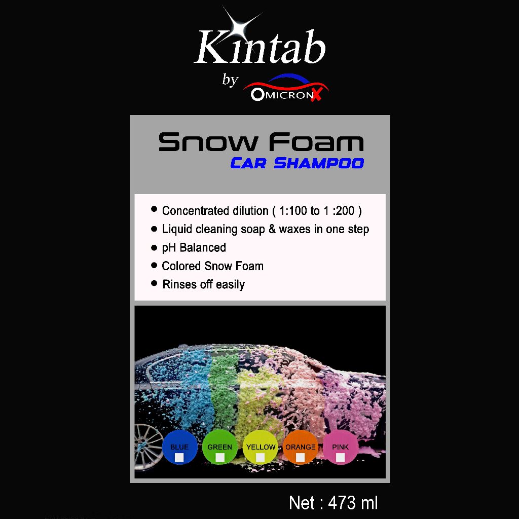 Kintab Snow Foam Shampoo ( Concentrated ) – 473ml | Safe Car Wash ...