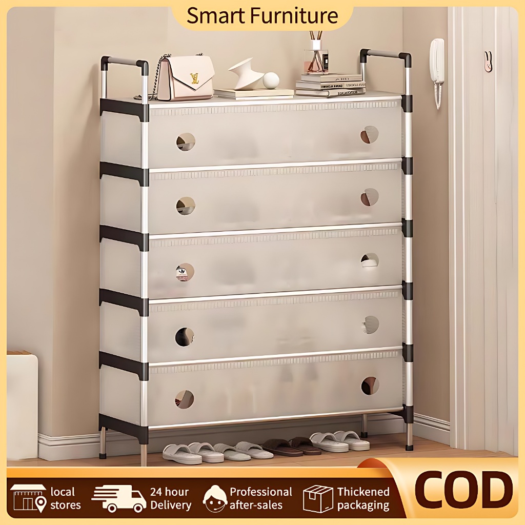 Multifunctional Shoe Rack Multi-layer dustproof storage rack shoe rack ...