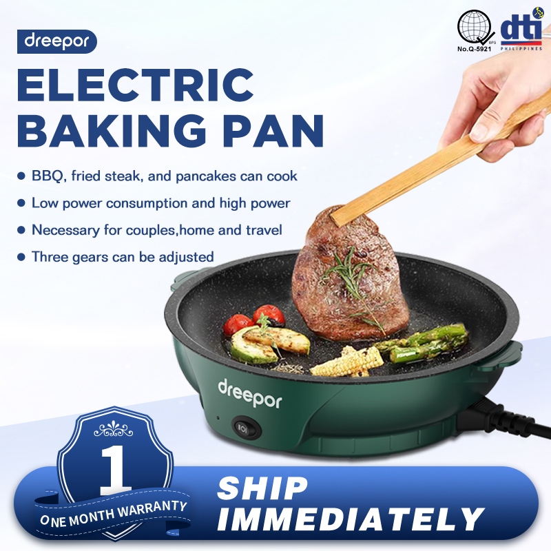 Dreepor Multifunctional Electric Grill Pan Electric Frying Cooker Easy ...