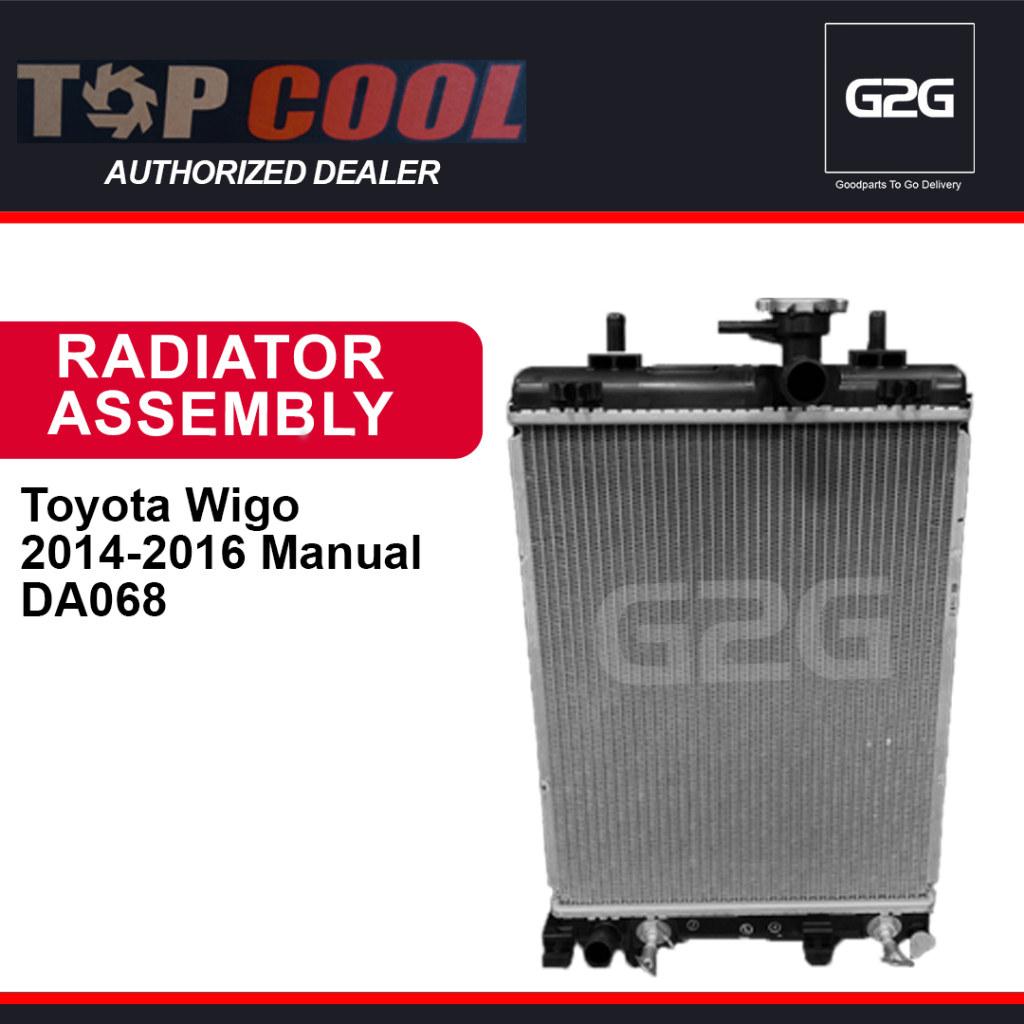 Radiator Assembly Topcool Toyota Wigo 2014-2016 Manual-DA068 | Shopee ...