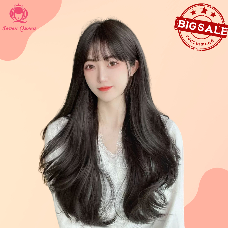 ''Aurora''Wig 65CM long curly big wave air bangs sea water ripple ...