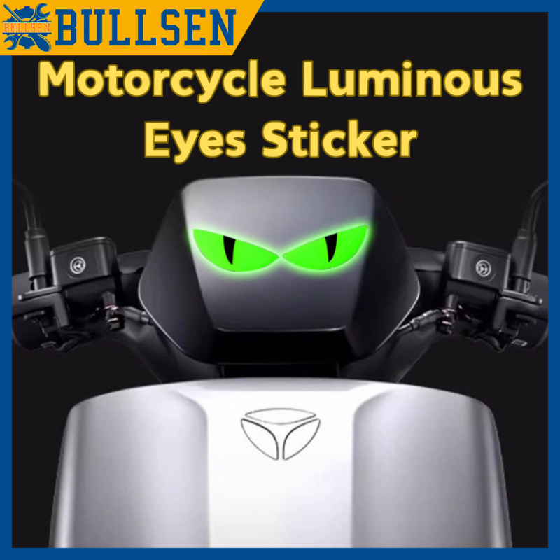 Motorcycle Luminous Devil Eye Reflective Sticker Night Safety Decal ...
