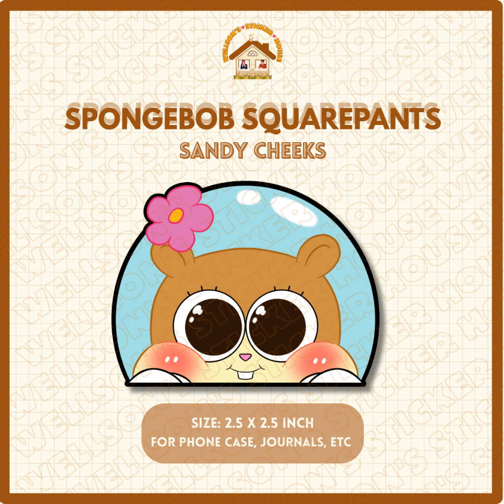 Anime SpongeBob Squarepants - Sandy Vinyl Waterproof Matte Peeker ...