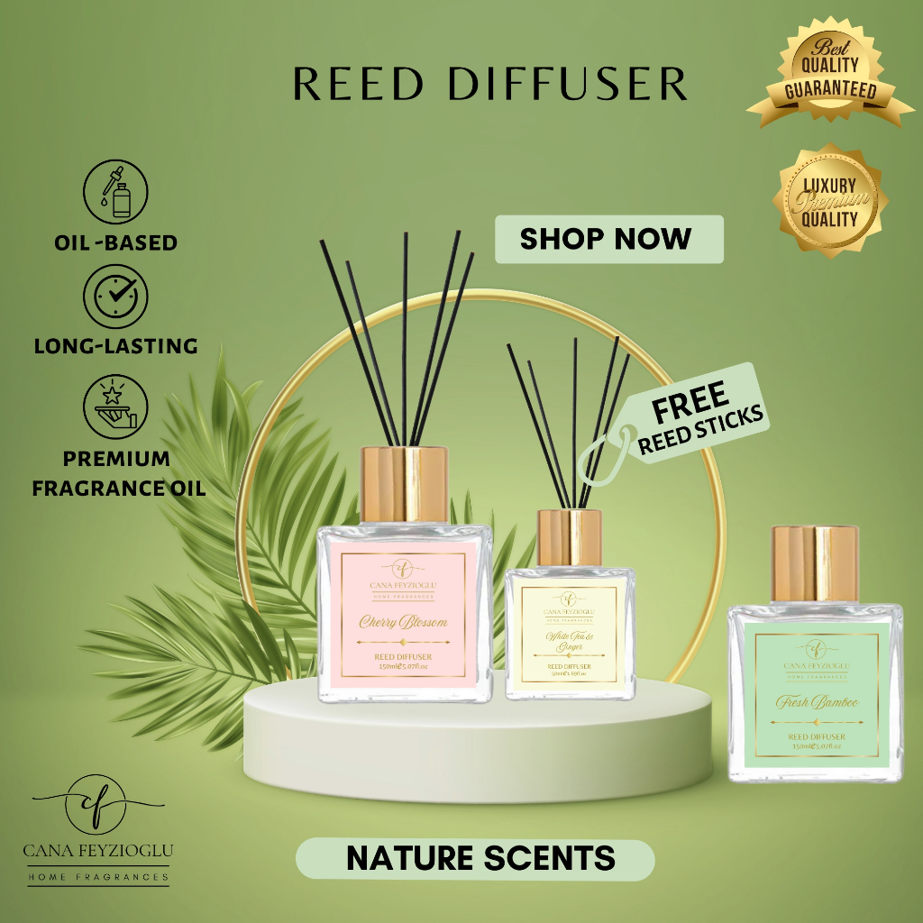 REED DIFFUSER HOME FRAGRANCE Nature Scents with Free Reed Sticks ...
