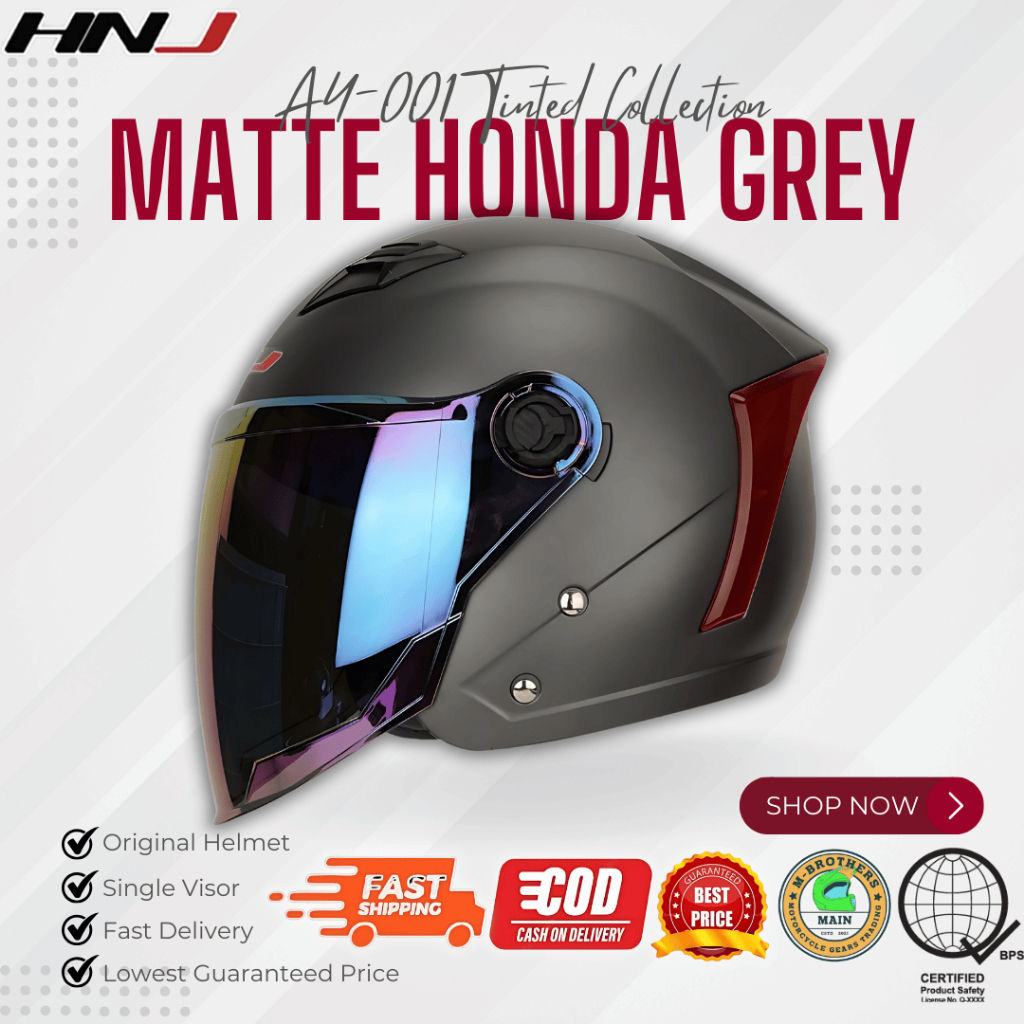 Honda Half Helmet Price HNJ A4-006 (DUAL VISOR) Half Face Helmet