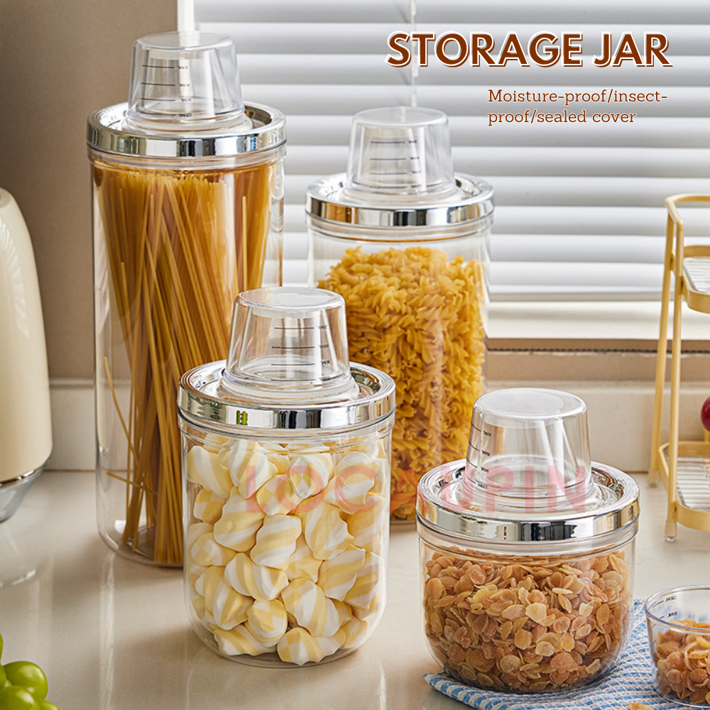 LOCAUPIN Refill Jar Food Storage Coffee Bean Seasoning Canister ...
