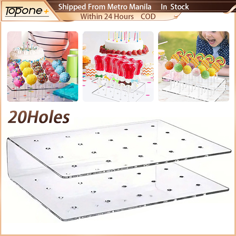 Acrylic Lollipop Stand 20 Hole Transparent Candy Display Rack For ...