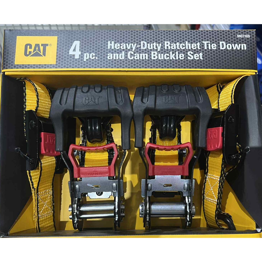 CAT 980730S 4pc heavy duty Ratchet Tie Down and Cam Buckle set [MM ...