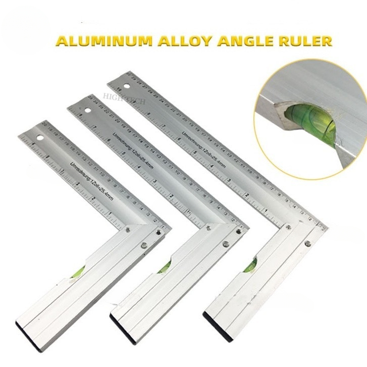 ALUMINUM SQUALA L-SQUARE ANGLE RULER with level bar | Shopee Philippines