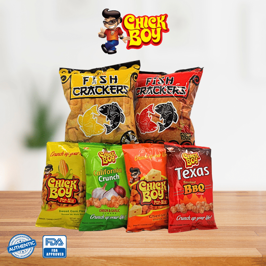 ChickBoy Snacks Trial Pack - Popnik, Fish Cracker | Shopee Philippines