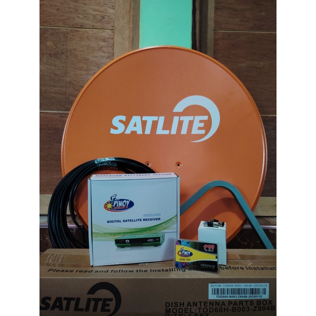 gsat box with dish complete accessories. | Shopee Philippines