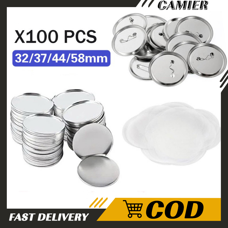 Button Pin 37mm Sets or 32 44 58mm (100pcs) Badge material Badge ...