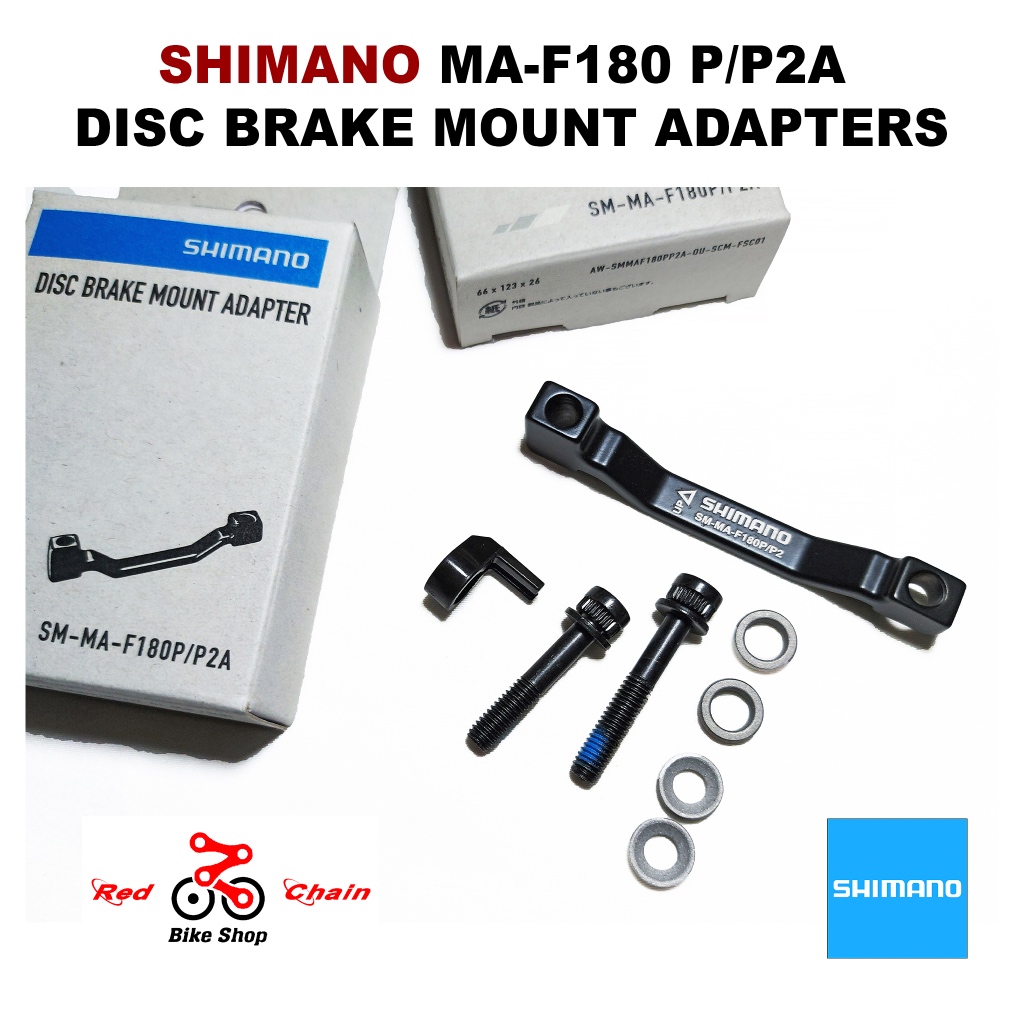 SHIMANO Disc BRAKE MOUNT ADAPTERS MA-F180 P/P2A, for 180mm Rotors ...