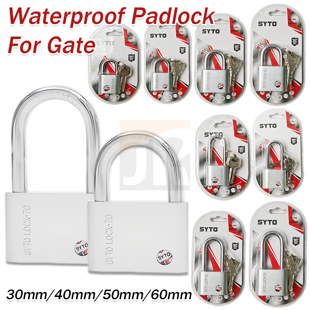 （Fast&COD） Security Padlock 30/40/50/60mm 304 Stainless Heavy Duty Door ...