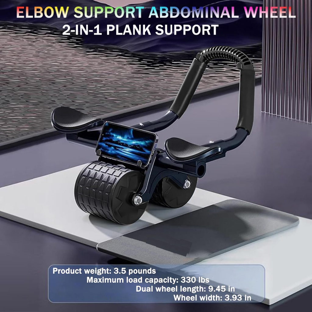 2025 New Ab Roller Wheel with Timer & Knee Mat Automatic Rebound ...