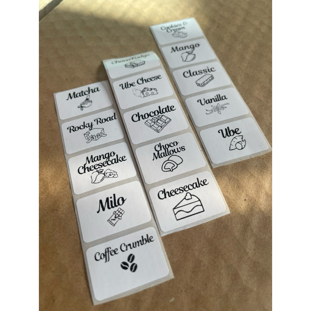 Graham Bar Tiramisu Thermal Labels Negosyo Packaging Flavor Labels ...