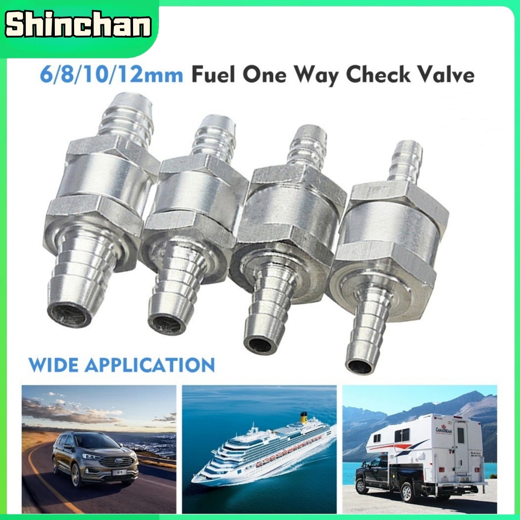 Aluminum Alloy Fuel Non-Return Check Valve 6/8/10/12Mm One-Way Petrol