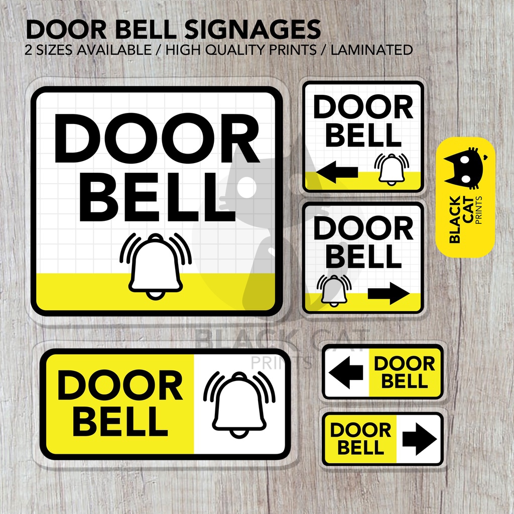 Door Bell Sign | Laminated Signage | Sign Board | Shopee Philippines