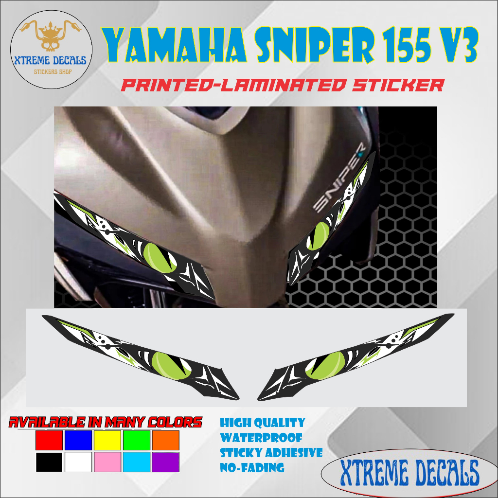 yamaha sniper 155 v3 kilay printed laminated design1 | Shopee Philippines