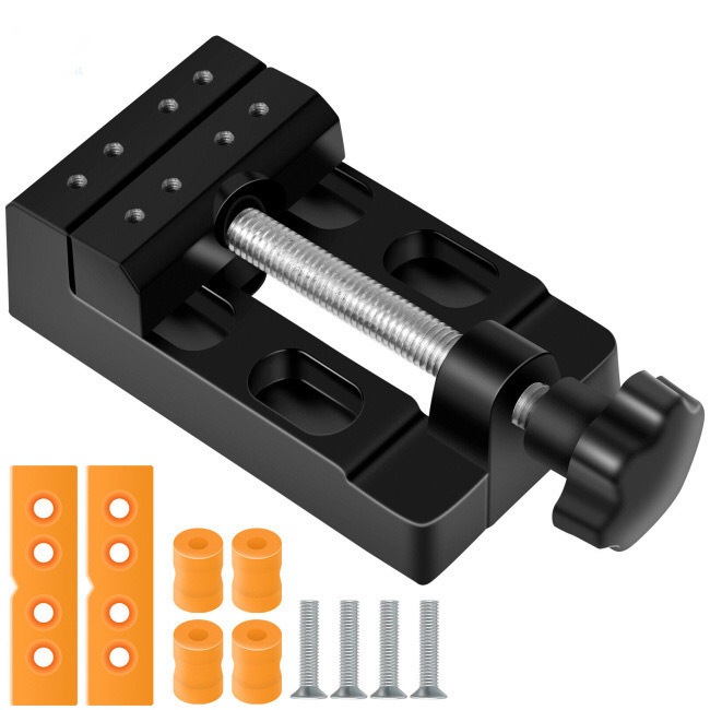 Mini Morsa Universale Da Tavolo In Metallo E Plastica - 12x6 Cm - Per Gioielli, Orologi, Hobby Fai Da Te E Modellismo