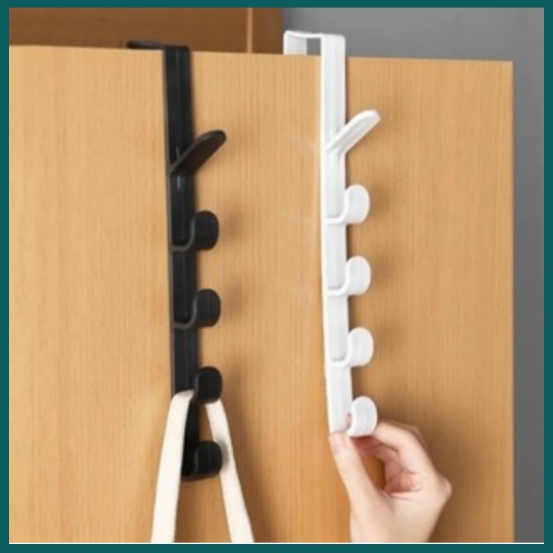GNM Door Back Hook 5 Layers Wall Hooks Plastic Home Storage ...