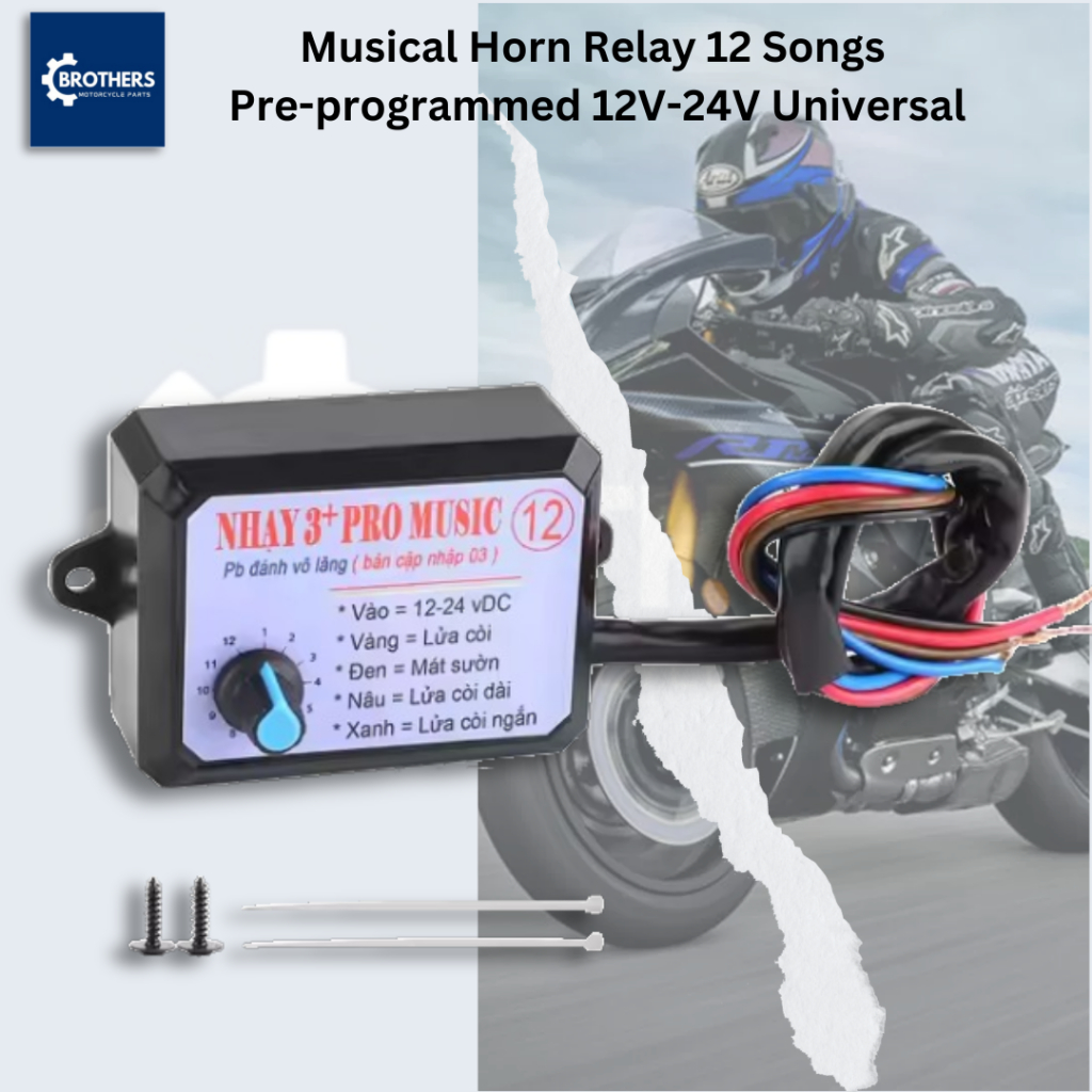 Musical Horn Relay 12 Songs Pre-programmed 12V-24V Universal | Shopee ...