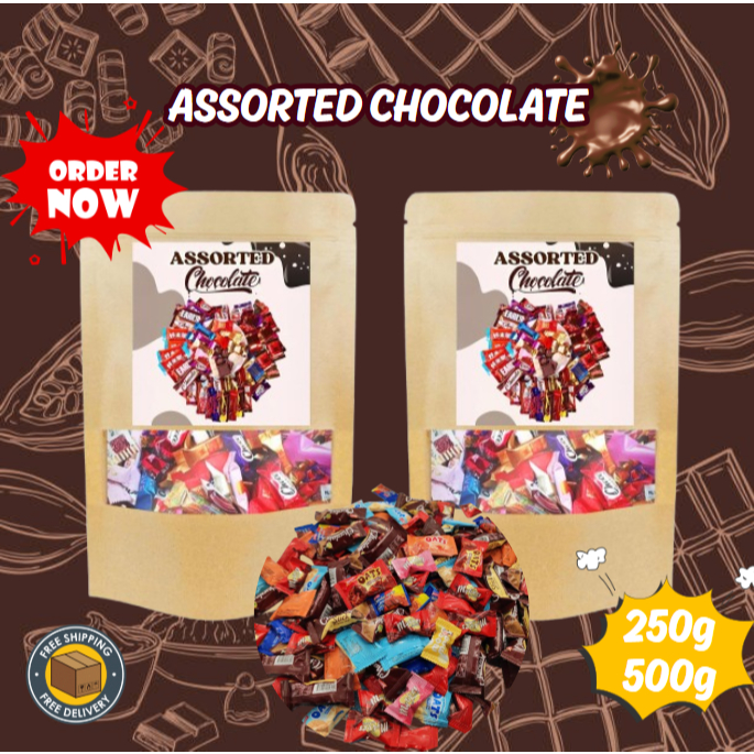 [ BUY 2 FREE 2 ] 5 Flavors Assorted Chocolate 420 Grams Snack Dessert ...