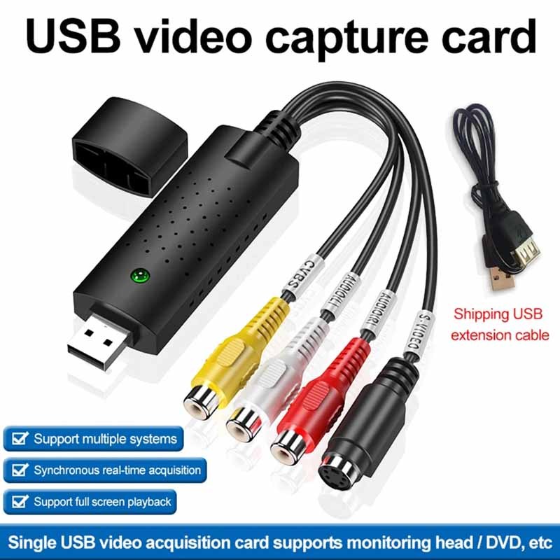 USB Video Capture Card Easy Cap VHS VCR Mini DV DVD to Digital ...