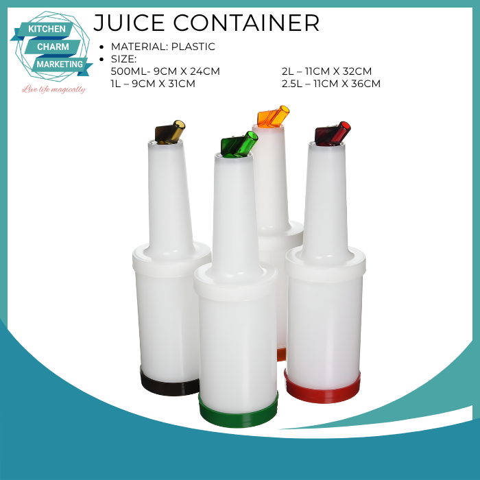 Juice Container - Plastic Bartending Water Juice Flavor Pourer Store ...