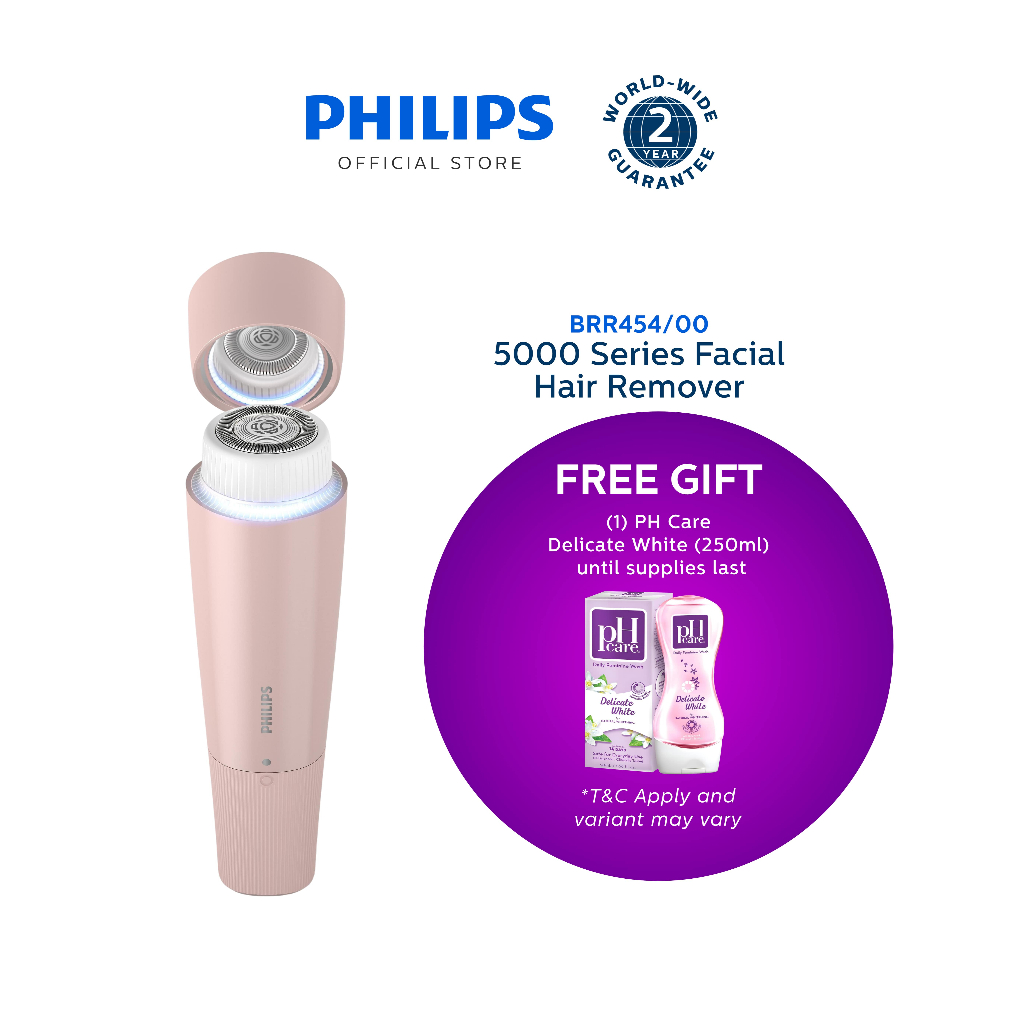 Philips Women's Facial Hair Remover 5000 (Compact & Hypoallergenic Face ...