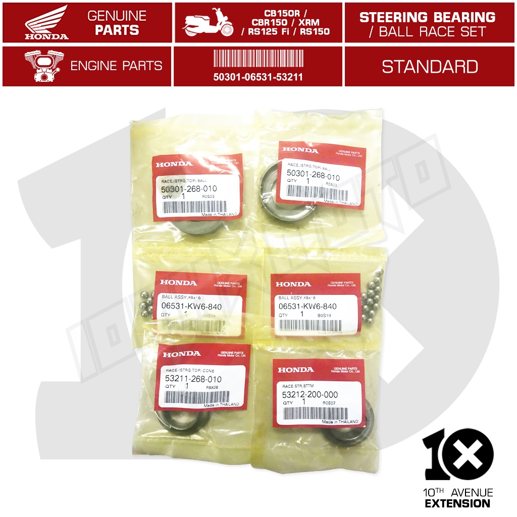 10thX HONDA Genuine Steering Bearing / Ball Race Set 50301-06531-53211 ...