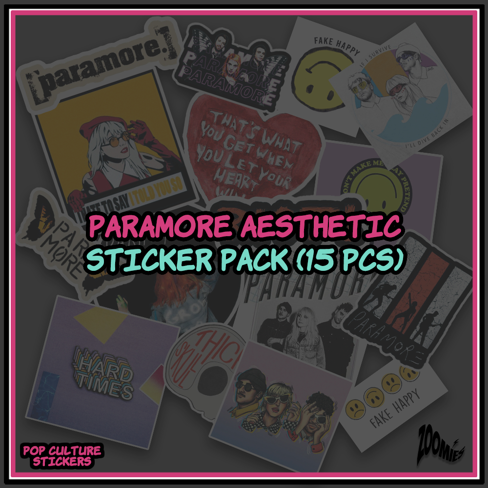 Artist - Paramore Aesthetic Sticker Pack (15pcs) Waterproof Vinyl ...