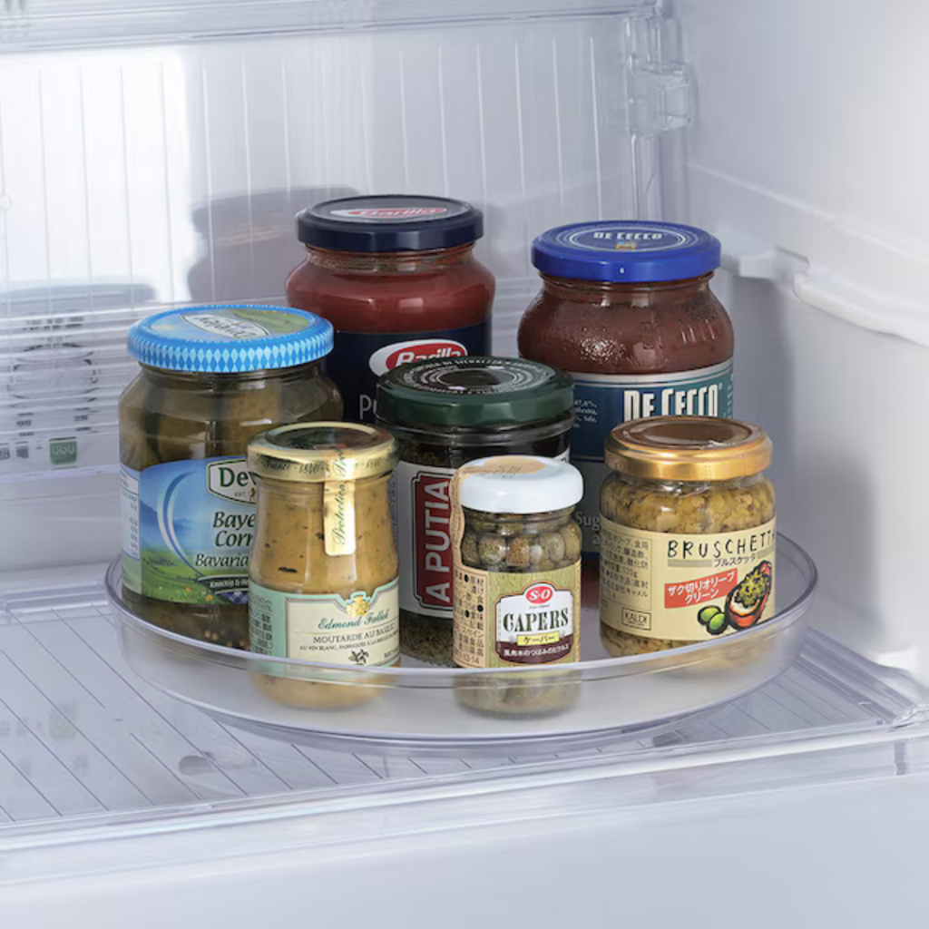 Rotating tray (clear) for easy access to items in the back.Direct from ...