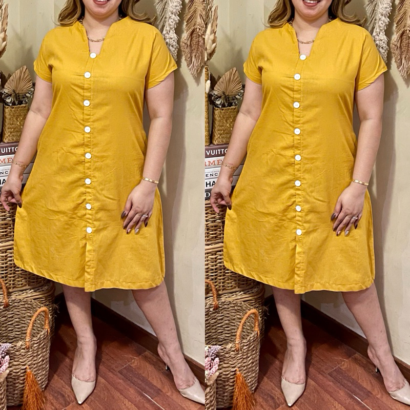 Button down dress shopee discount