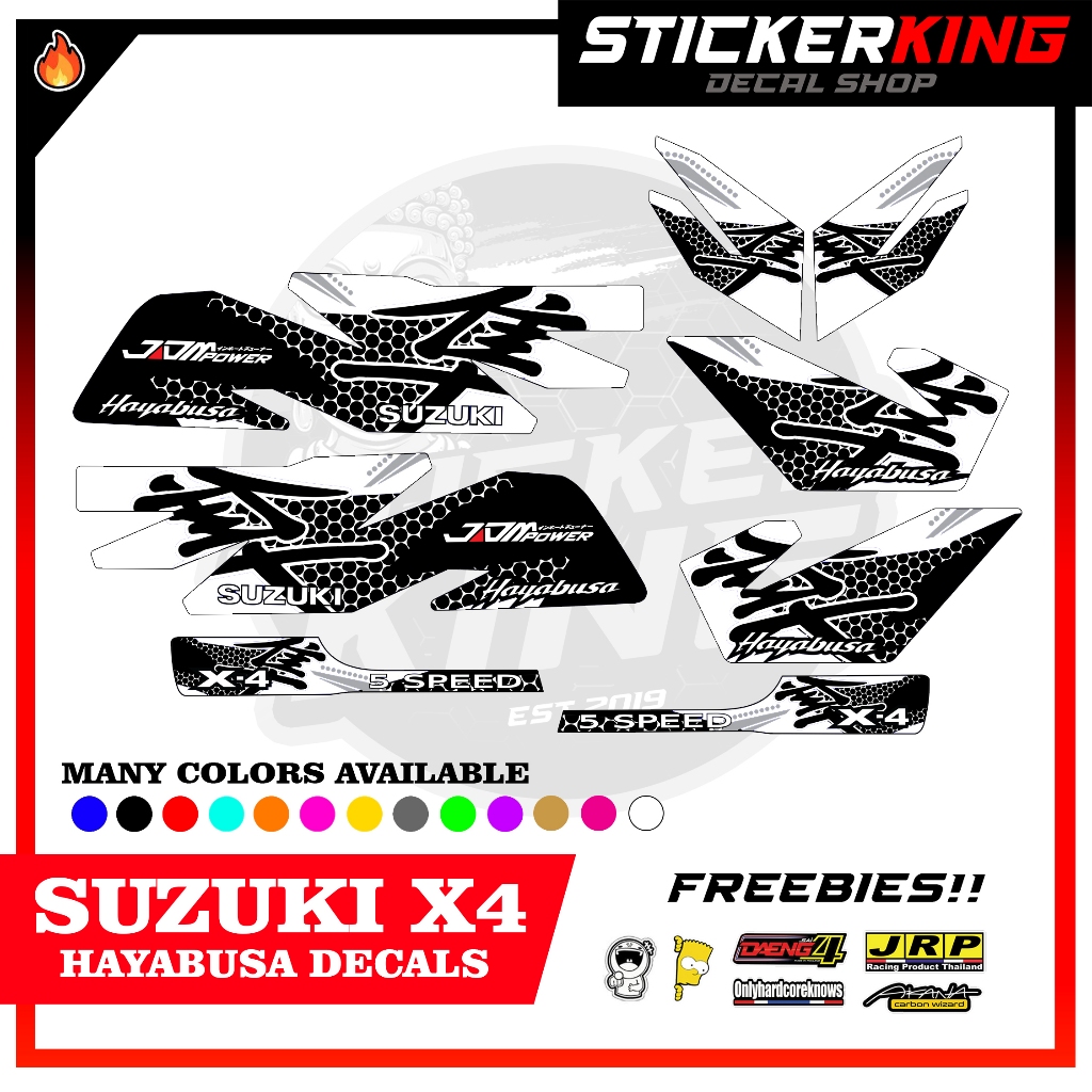 SUZUKI X4 HAYABUSA DECALS WITH FREEBIES WATEPROOF LAMINATED QUALITY ...