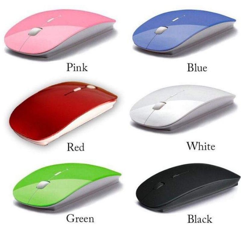 Laptop Wireless Bluetooth Mouse 2.4GHz Macaron Color Ultra Thin USB ...