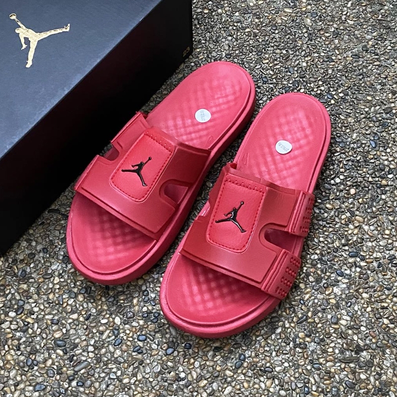 A.J. Hydro 8 Bright Red Slides For Men OEM Quality Slippers With Box ...