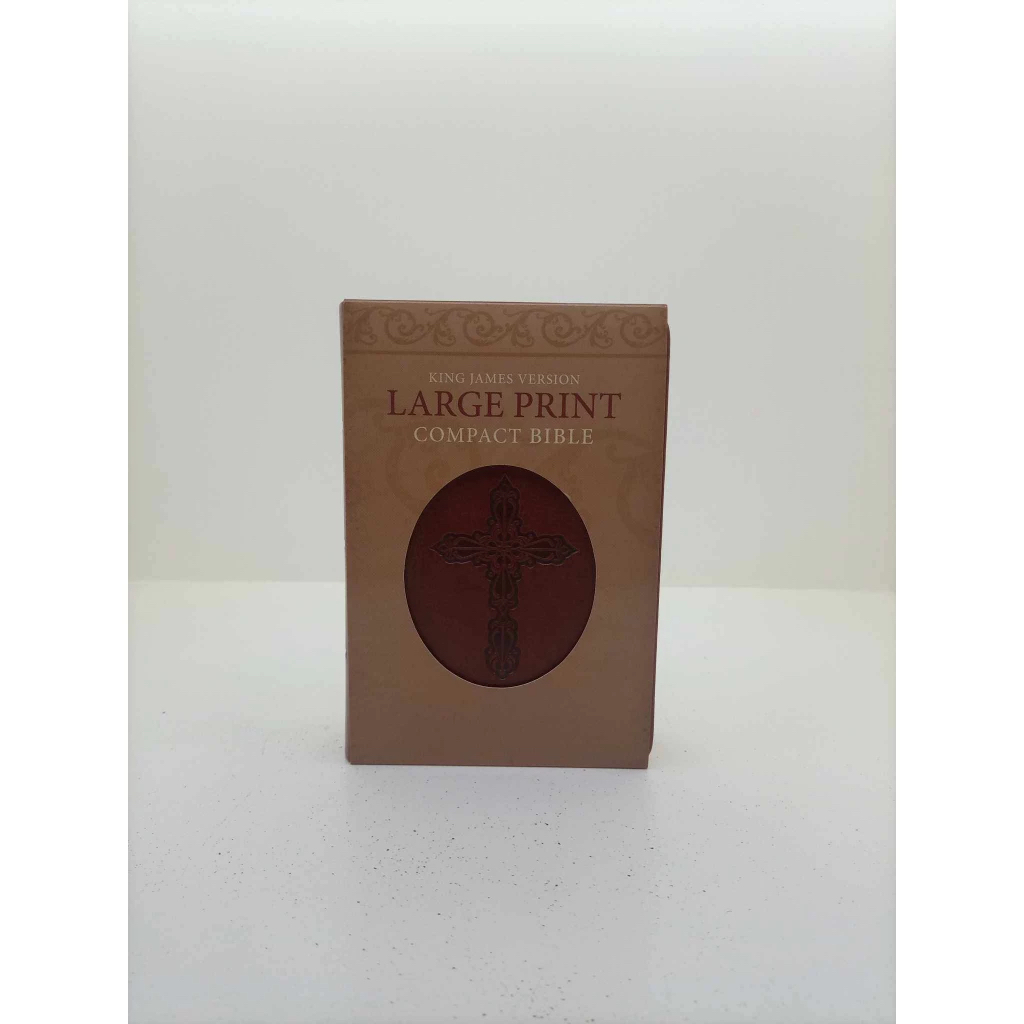 PCBS KJV Holy Bible Small Compact Large Print Brown Simulated Leather