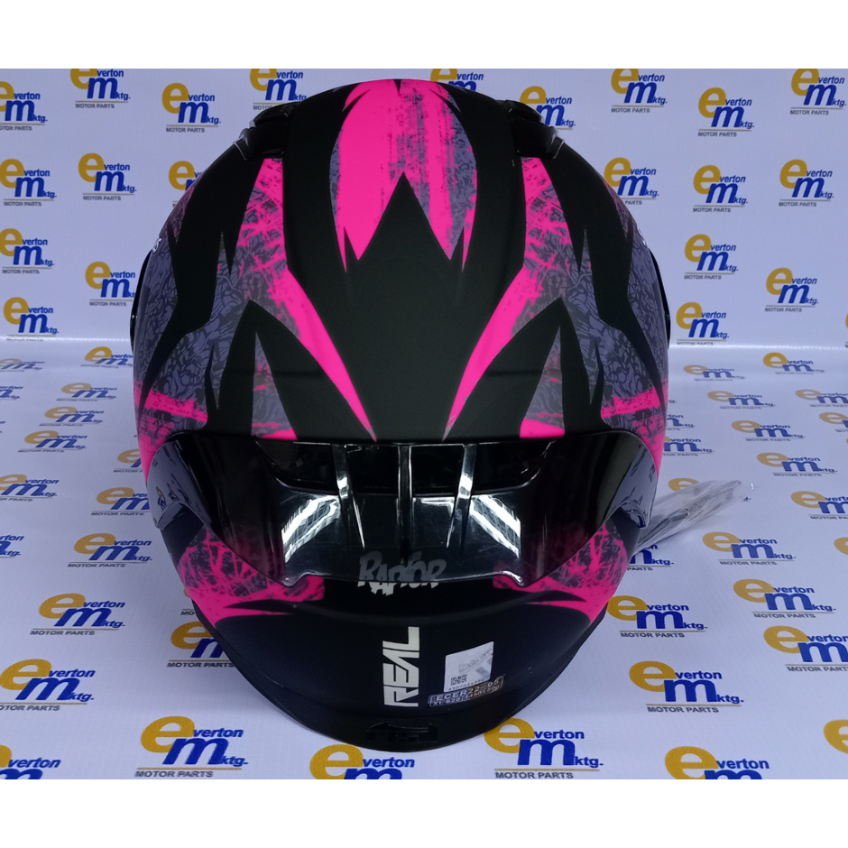 REAL HELMET RAPTOR STRATOS BLACK/PINK FULL-FACE | Shopee Philippines